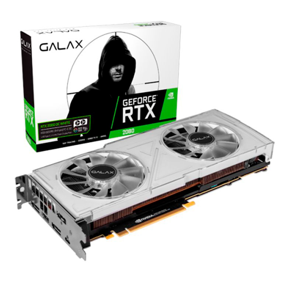 Placa de Vídeo Galax GeForce RTX 2080 OC white 8Gb DDR6 PATOLOCO