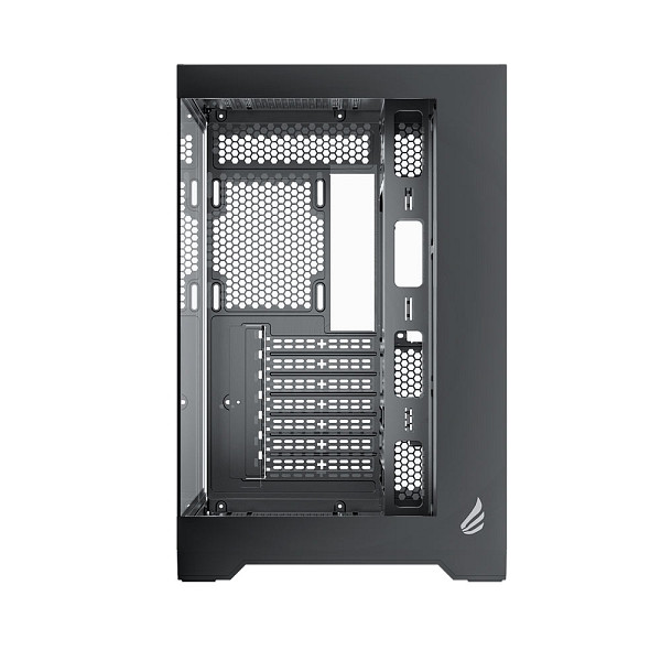 Gabinete Gamer VINGAR Misterium Mid Tower S/Fan, Vidro Temperado, USB-C, Suporte ATX, Preto