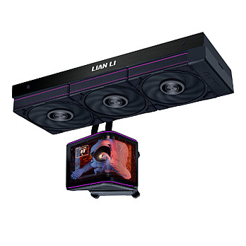 Water Cooler Lian Li HydroShift II OLED Curved, 360mm, RGB, Com Display, Intel/AMD, Preto  GHS2OLDC36PB