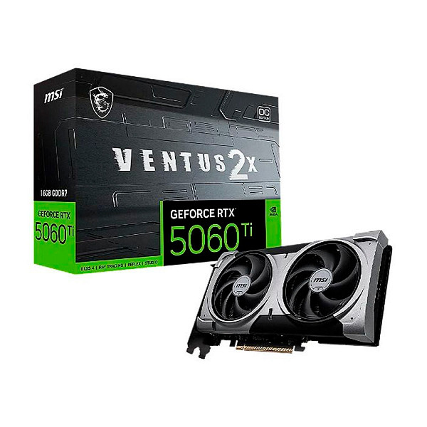 Placa de Video MSI GeForce RTX 5060 TI Ventus 2X OC Plus 16GB GDDR7 128 bits - 912-V535-027