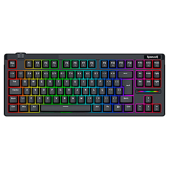 Teclado Magnético Gamer Redragon Otiim, TKL, RGB, 8000Hz, Rapid Trigger, Roda de Volume, Preto - K729RGB-M