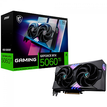 Placa de Vídeo MSI NVIDIA GeForce RTX 5060 Ti Gaming OC, 8GB, GDDR7, DLSS, Ray Tracing, 912-V536-026