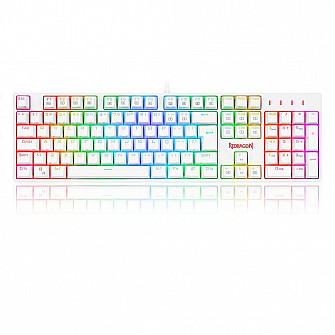 Teclado Óptico Gamer Redragon Surara Pro RGB, Switch Vermelho, ABNT2, Keycaps ABS Doubleshot, Branco - K582W-RGB-PRO (PT-RED) op