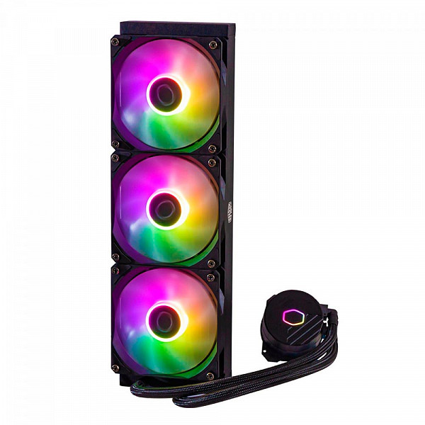 Water Cooler Cooler Master MasterLiquid 360L Core ARGB, 360mm, Intel-AMD, Preto, MLW-D36M-A18PZ-R1