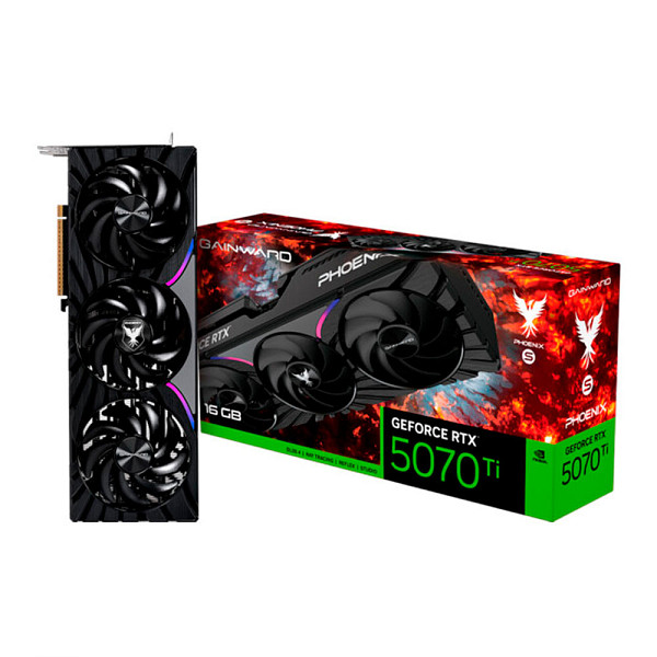 Placa de Video Gainward GeForce RTX 5070 Ti Phoenix-S, 16GB, GDDR7, 256-bit, NE7507T019T2-GB2031K