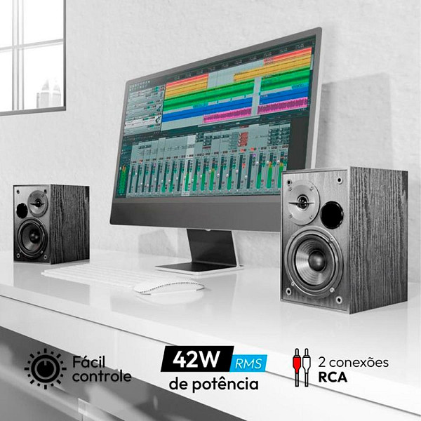 Monitor de Áudio 42W RMS R1100 Bivolt EDIFIER - Preto