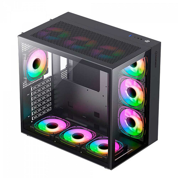 Gabinete Gamer Gamemax Lucent Black, Mid Tower, ATX, Vidro Temperado, Preto, Sem Fans