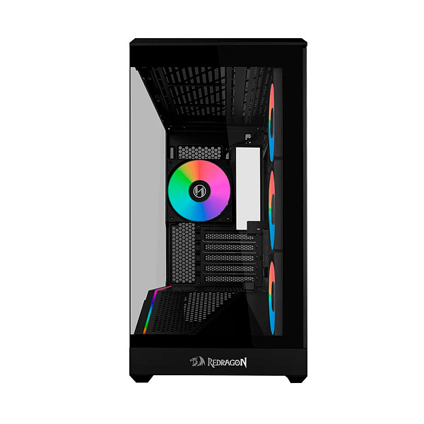 Gabinete Gamer Redragon V100r, Mini Atx, Com 4 Fans, ARGB, Preto - OE809RX