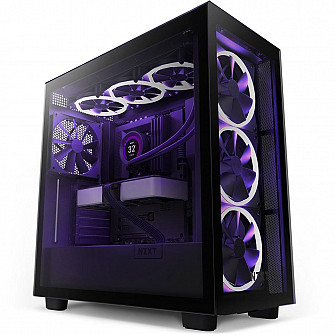 Gabinete NZXT H7 Elite, Mid Tower, ATX, Lateral e Frontal em Vidro Temperado, 3x Fan RGB, Preto - CM-H71EB-01