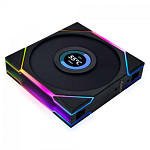 Kit Fan Com 3 Unidades Lian Li Uni Fan TL LCD, RGB, 120mm, Com Tela, Preto, 12TLLCD3B BLACK