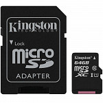 Cartão de Memória Kingston Canvas Select MicroSD 64GB Classe 10 com Adaptador - SDCS/64GB