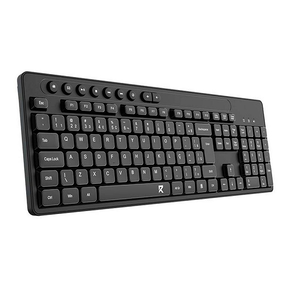 Teclado Redragon BK-7094, ABNT2, Wireless, Preto, BK-7094-PT