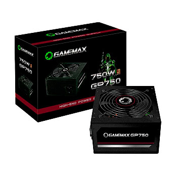 Fonte Gamemax GP750, 750W, 80 Plus Bronze, PFC Ativo, Com Cabo, Preto - GP750