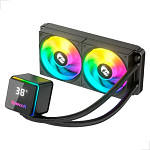 Water Cooler Redragon CCW-1021 Preto 240mm ARGB 2550 RPM com Display, USB Tipo-C Intel LGA 1851 AMD AM5