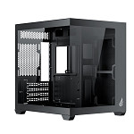 Gabinete Gamer VINGAR Misterium Mini, Lateral de Vidro, Preto, S/Fans