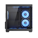 Gabinete Gamer VINGAR Misterium Mini, Lateral de Vidro, Preto, 7 Fans ARGB e Controladora