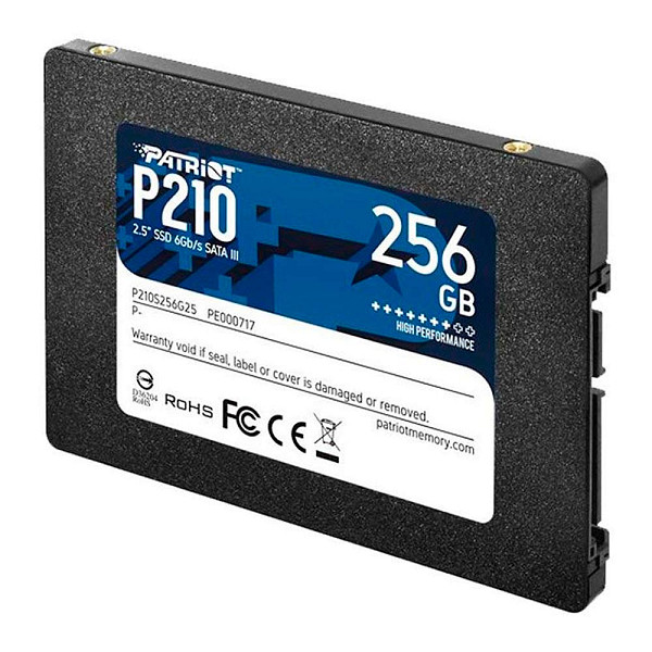 SSD Patriot P210, 256GB, Sata III 6GB/s, Leitura 500MB/s, Gravacao 400MB/s, P210S256G25