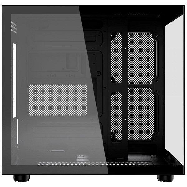 Gabinete Gamer Kalkan Midgard, Mid Tower, Vidro Temperado, mATX, Sem Fonte, Sem Fans, Preto, KLK00039