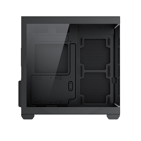 Gabinete Gamer VINGAR Misterium Mini, Lateral de Vidro, Preto, S/Fans