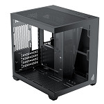 Gabinete Gamer VINGAR Misterium Mini, Lateral de Vidro, Preto, S/Fans
