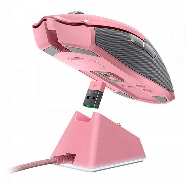Mouse Sem Fio Gamer Razer Viper Ultimate, Chroma, com Dock, Optical Switch, 8 Botões, 20000DPI, Quartz Pink - RZ01-03050300-R3M1