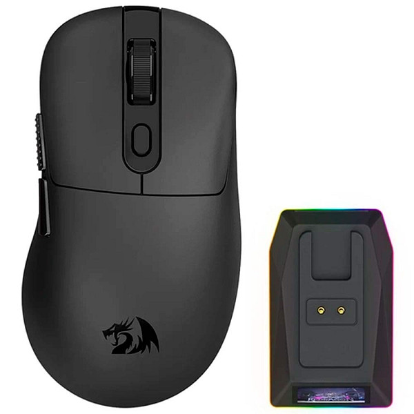Mouse Gamer Redragon Ebony Ultra M998-ult Sem Fio 30000 Dpi RGB Sensor Óptico 2.4ghz Bluetooth Preto Ergonômico