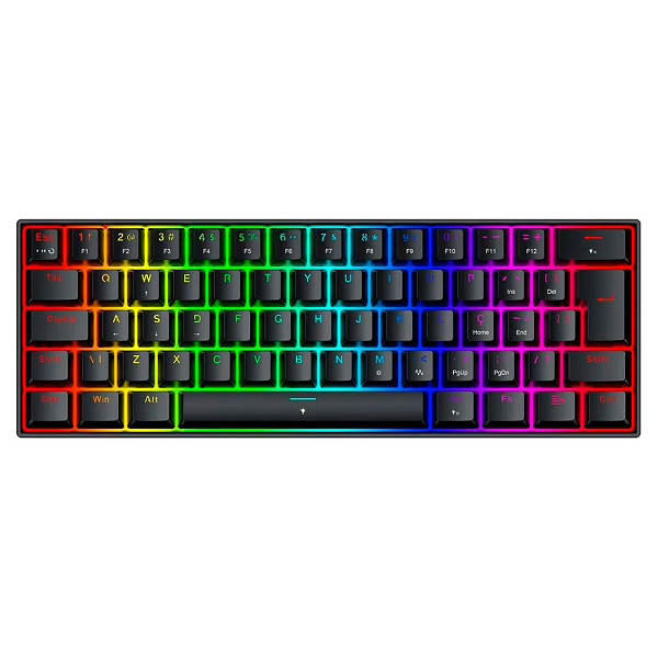 Teclado Magnético Gamer Redragon Eisa, 1800 Compact, RGB, Switch UltraMag Linear, ABNT2, Preto - K686RGB-M