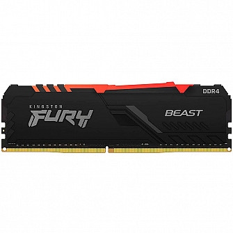 Memória Kingston Fury Beast RGB, 16GB, DDR4, 3200MHz, CL16 - KF432C16BBA/16