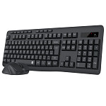 Kit Teclado e Mouse Office Redragon Membrana S/Fio USB 2.4GHz Full Size 4000DPI Preto - BS-7367-B