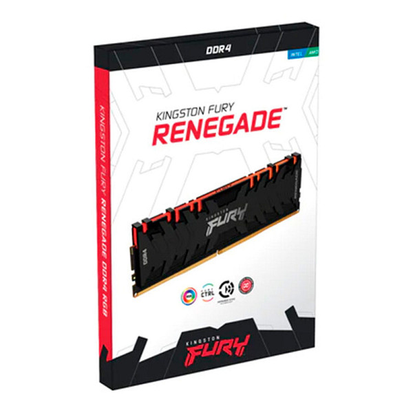 Memória RAM Kingston Fury Beast, RGB, 8GB, 3600MHz, DDR4, CL17, Preto - KF436C16RBA/8