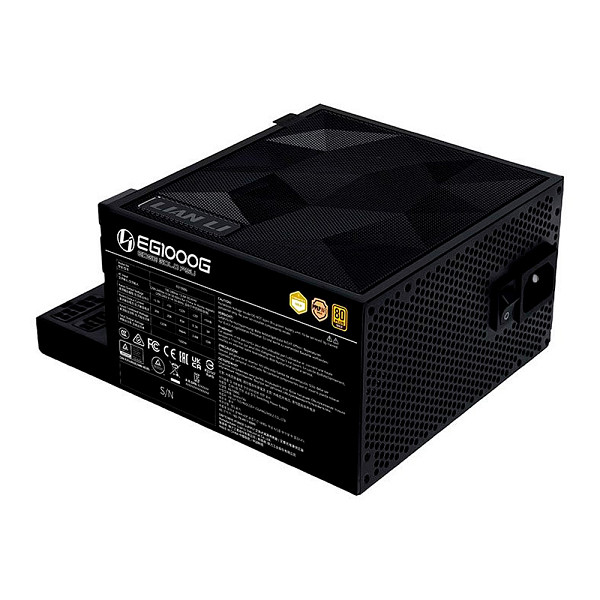 Fonte Lian Li EG1000G, 1000W, Full Modular, 80 Plus Gold, Preto, EG1000G-BK