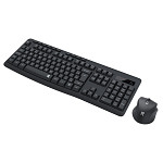 Kit Teclado e Mouse Office Redragon Membrana S/Fio USB 2.4GHz Full Size 4000DPI Preto - BS-7367-B