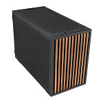 Gabinete Lian Li X Dan Case B4 Wood, Micro-ATX, Com 2 Fans, Preto, B4X