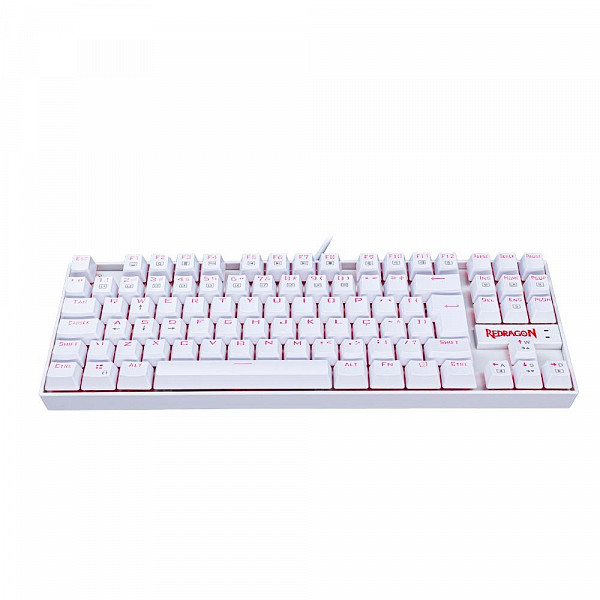 Teclado Mecânico Gamer Redragon Kumara, Anti-Ghosting, LED Vermelho, Switch Redragon MK2 Black, ABNT2, Branco - K552W-2 (BLACK)