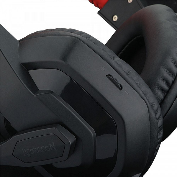 Headset Gamer Redragon Ares Preto e Vermelho P2 Com Microfone - H120