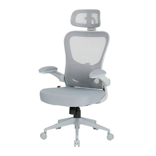 Cadeira de Escritório Ergonômica DT3 Vita Headrest, Até 110Kg, Mesh Spandex, Grey - 14557-2