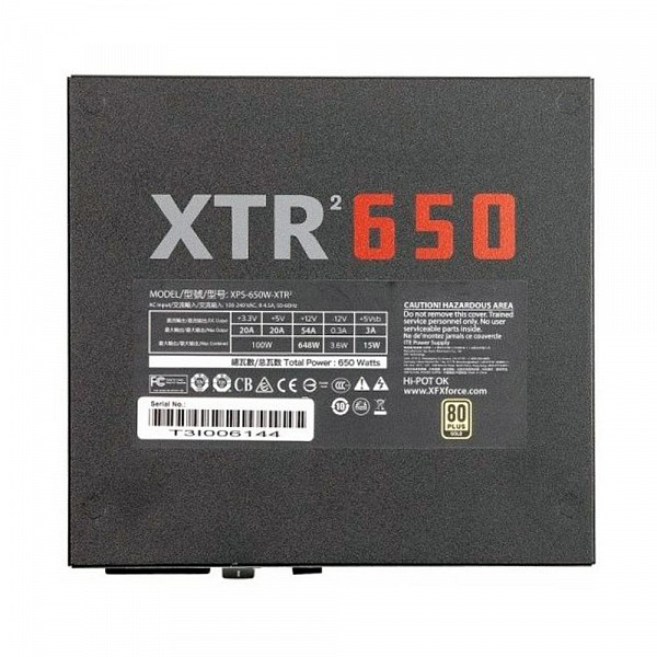 Fonte XFX XTR2 Série 650W 80 Plus Gold Modular - P1-0650-XTR2