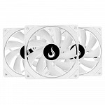 Kit Com 3 Ventoinhas Rise Mode, 120mm, RGB, Branco - RM-CF-02-RGB