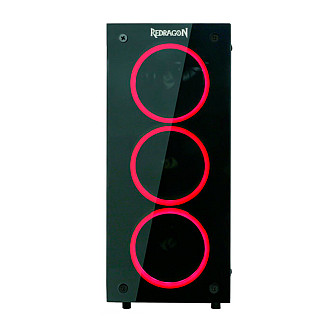 Gabinete Gamer Redragon Trailbreaker, Mid Tower, S-Fan, Vidro Temperado, Black, S-fonte