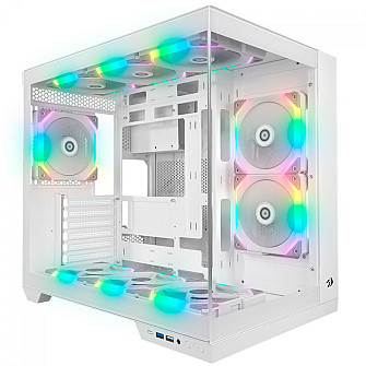 Gabinete Gamer Redragon Wideload Pro, Mid Tower, ATX, Lateral em Vidro Temperado, Branco - CA-604W-PRO