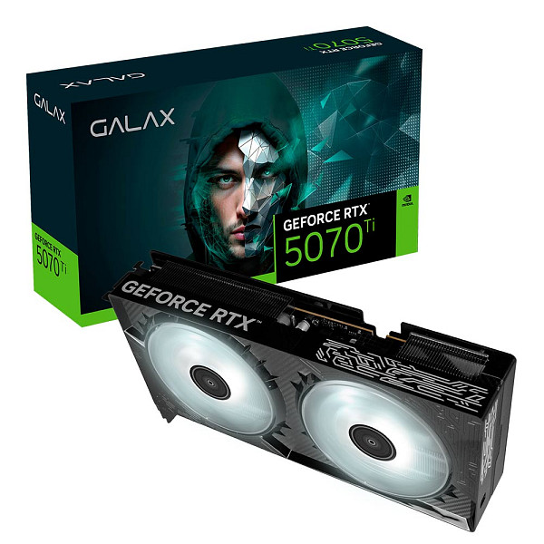Placa de Video Galax GeForce 5070 Ti 1-Click OC 2X, 16GB, GDDR7, 256-bits, DLSS4, 57IZN6MDDM2X