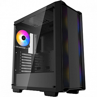 Gabinete Gamer Deepcool Cc560 Mid Tower, ArGB, ATX, Lateral De Vidro Temperado, Com 4 Fans, Black - R-CC560-BKTAA4 -G-1