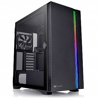 Gabinete Gamer Thermaltake H700 TG, Mid Tower, RGB, Vidro Temperado, E-ATX, Black, Sem Fonte, Com 2 Fans, CA-1Y1-00M1WN-00