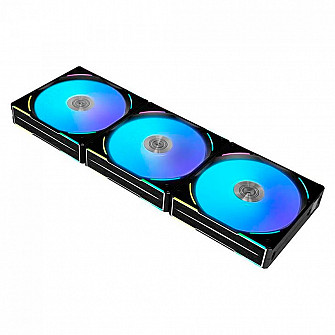 Kit Fan Lian Li com 3 Unidades Uni Fan AL120 V2, 120mm, ARGB, Black, UF-AL120V2-3B