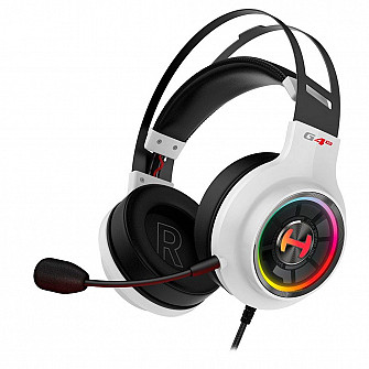 Headset Gamer Edifier G4TE Hecate, RGB, 7.1, Virtual Som Surround, Drivers 50mm, USB, Branco - G4TE-WH