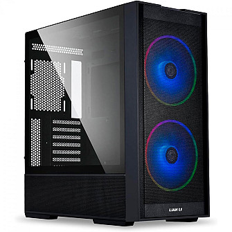 Gabinete Gamer Lian Li Lancool 206 RX, Mid Tower, ATX, RGB, Vidro Temperado, Black, Com 2 Fans, LANCOOL 206RX