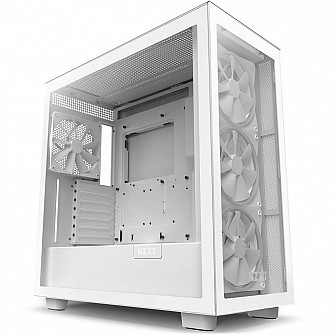 Gabinete NZXT H7 Elite, Mid Tower, ATX, Lateral e Frontal em Vidro Temperado, 3x Fan RGB, Branco - CM-H71EW-01