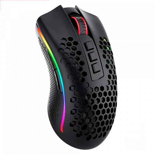 Mouse Gamer Redragon Storm Pro, 16000 DPI, Wireless, 8 Botões Programáveis, RGB, Black, M808-KS