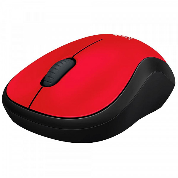 Mouse Logitech M185 Sem Fio Vermelho 1000DPI - 910-003635
