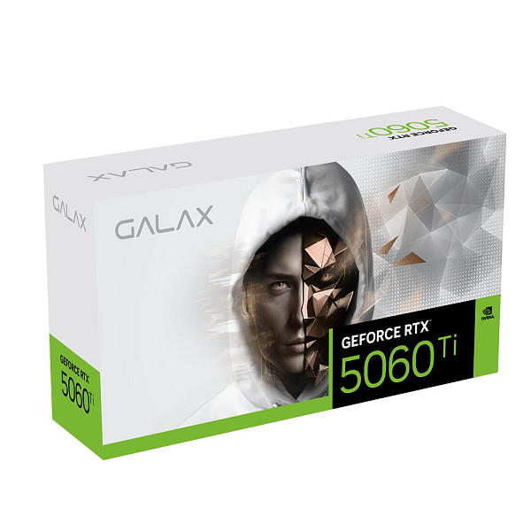 Placa de Video GALAX GeForce RTX 5060 Ti 1-Click OC White 8GB 128-bit - 56ISN8MDCQWH